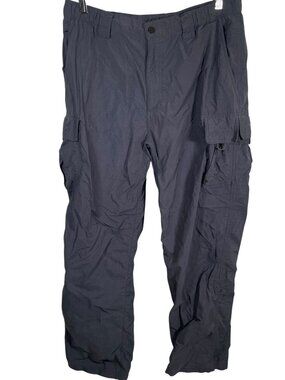 Vintage The North Face Pants Mens Large Blue Gray Nylon Stow Pocket Hiking Stow